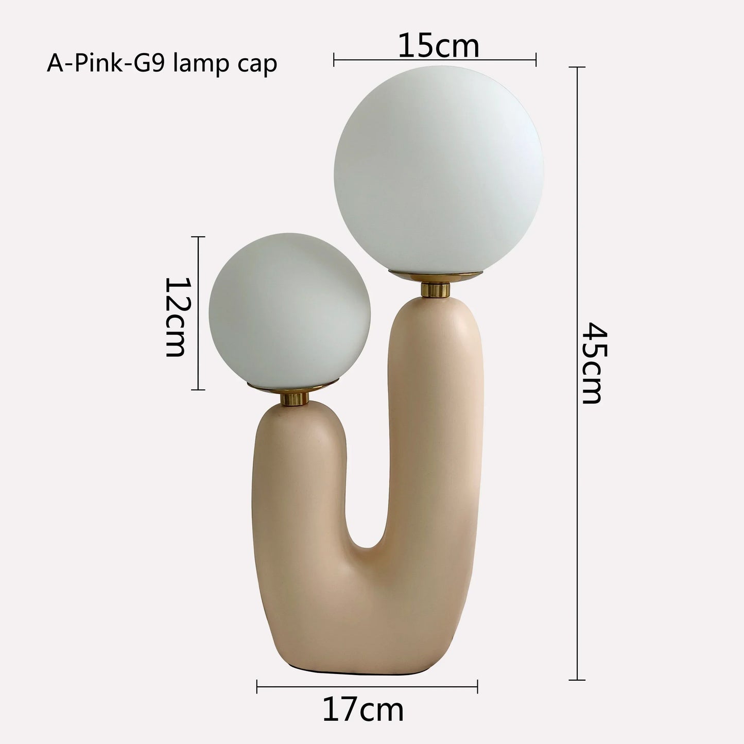 DecorBites™ Glass Ball LED Table Lamp: Green Pink Resin Nordic Style for Home Decor