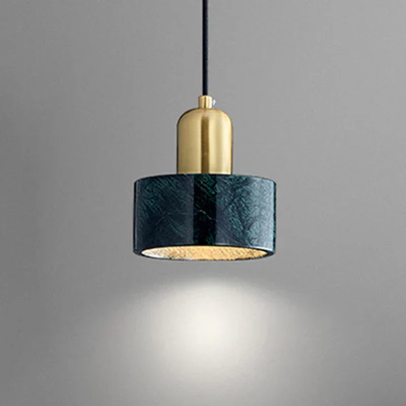 DecorBites™ Green Marble Pendant Light: Luxury Hanging Lamp for Dining Room, Bedside, Hotel.