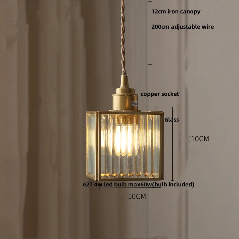 DecorBites™ Glass LED Pendant Lamp Adjustable Loft Kitchen Light Fixture