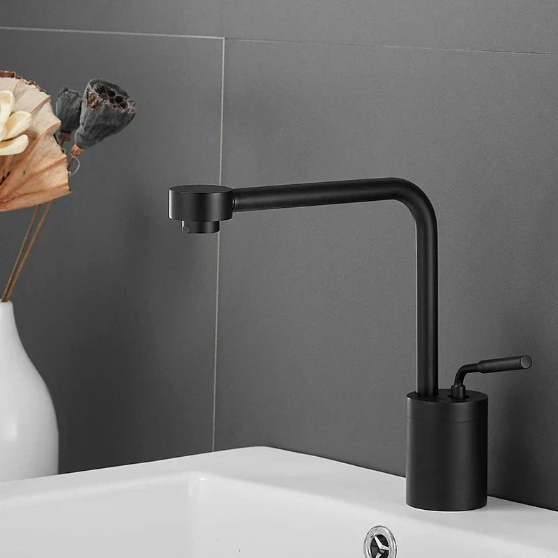 DecorBites™ Brushed Gold Kitchen and Bathroom Faucet Swivel Sink Water Crane, Hot Cold Basin Faucet