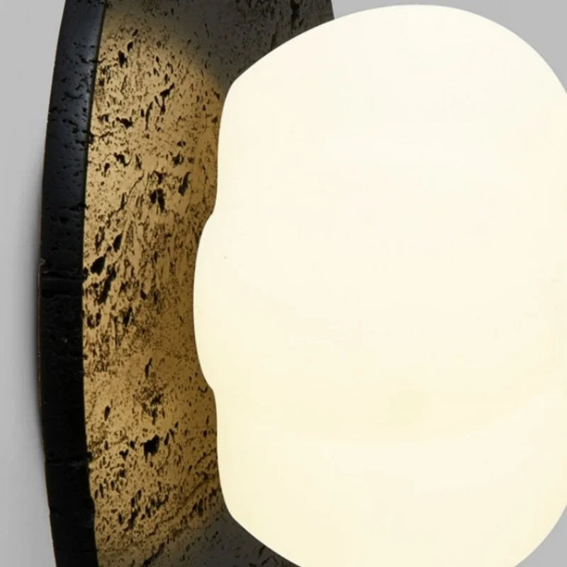 DecorBites™ Black Travertine LED Wall Lights Modern Home Decoration Bedside Lamps