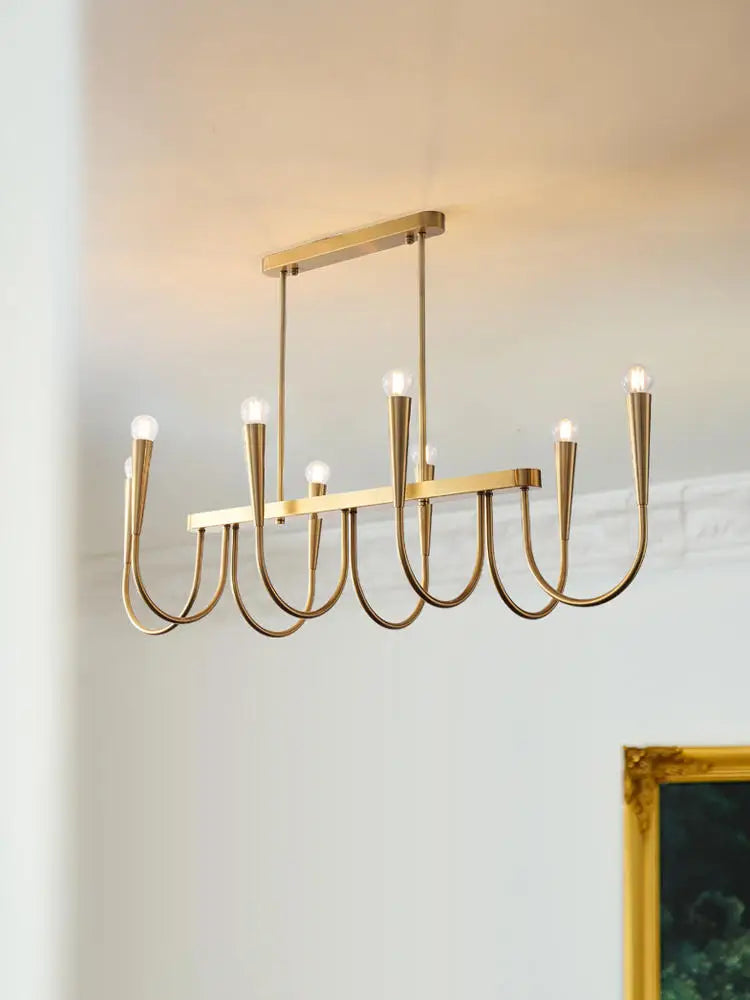 DecorBites™ Black Pendant Chandelier: Luxury French Style Candle Hanging Light for Kitchen Island