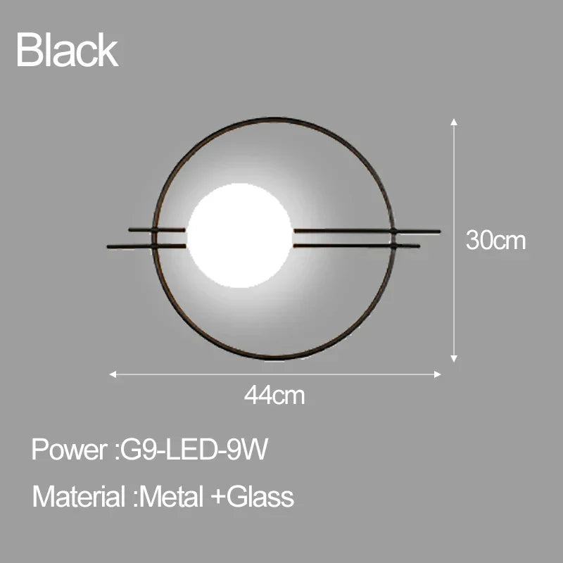 DecorBites™ LED Glass Ball Wall Sconce for Bedroom Living Room - 9W G9 Bulb