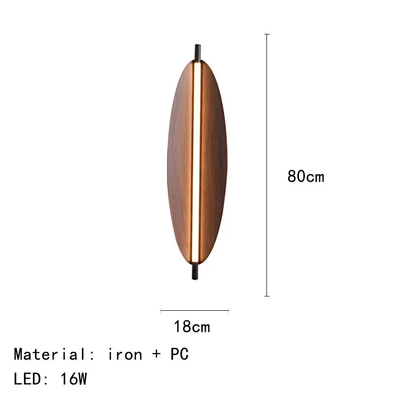 DecorBites™ Brown Metal Leaf Wall Sconce 3000K Modern Lamp for Home, Parlor, Bedroom