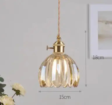 DecorBites™ Blue Glass Pendant Lights - Bedroom Dinning Living Room Fixtures
