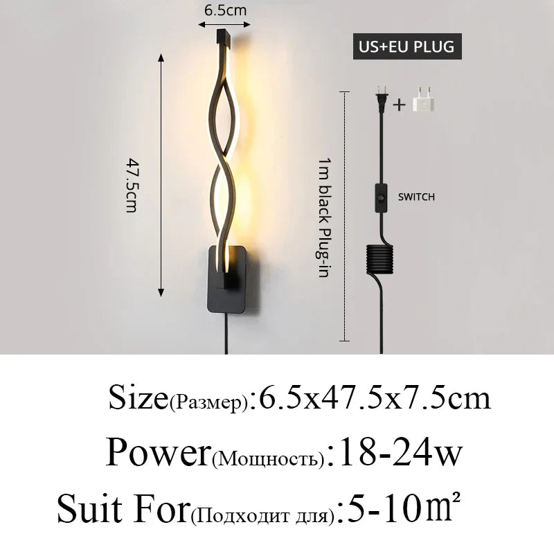 DecorBites™ LED Modern Wall Lamp for Bedroom, Living Room, Corridor, Hotel Lighting