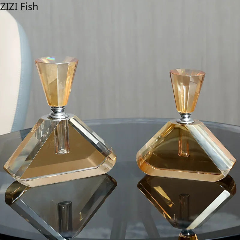 DecorBites™ Amber Crystal Perfume Bottle - Creative Aromatherapy Essential Oil Container