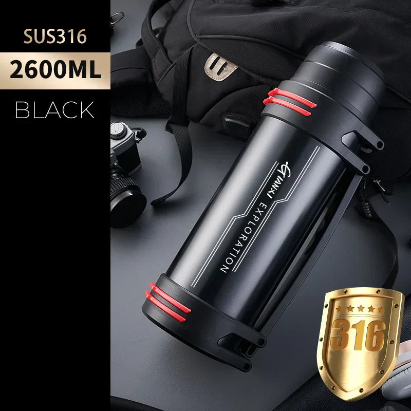 DecorBites™ Stainless Steel Travel Kettle - Hot Water Thermos Bottle