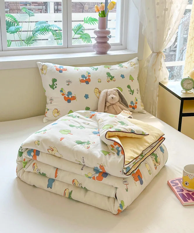 DecorBites™ Cartoon Printed Summer Lightweight Cooling Blanket for Kids and Students.