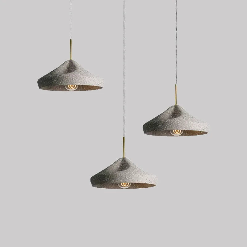 DecorBites™ Industrial Style Pendant Chandelier, Grey/Black E27 Lamp for Bedroom, Coffee Shop, Bar
