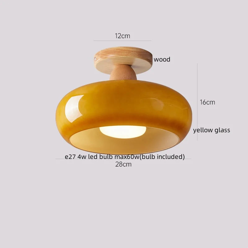 DecorBites™ LED Wood Acrylic Ceiling Lamp Modern Art Decor Light Fixture