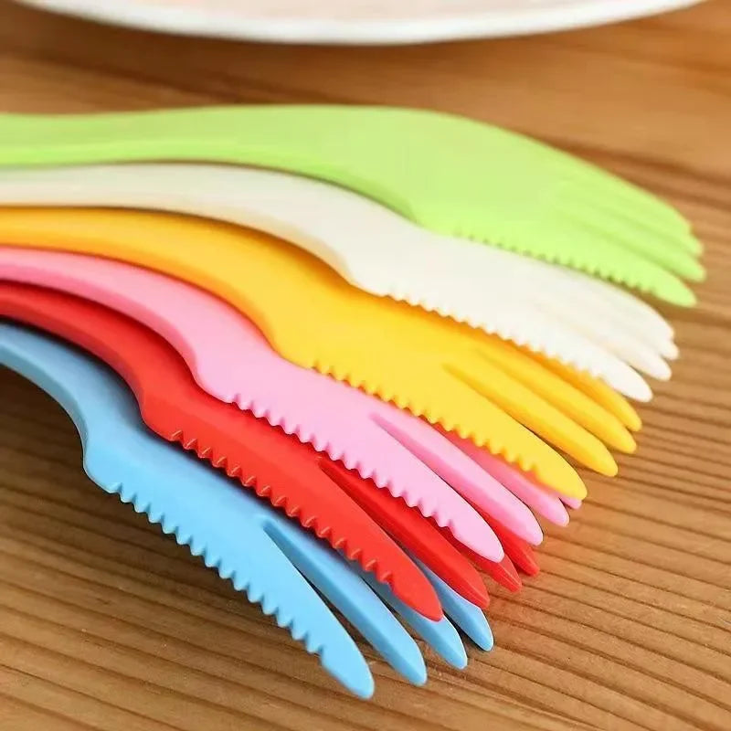 DecorBites™ Kids 3-in-1 Spork Combo Set for Camping, Hiking, and Picnics