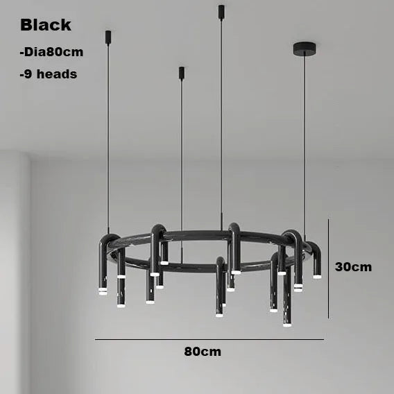 DecorBites™ Circular Ring Pendant Lights - LED Chandelier for Home Living Room & Restaurant