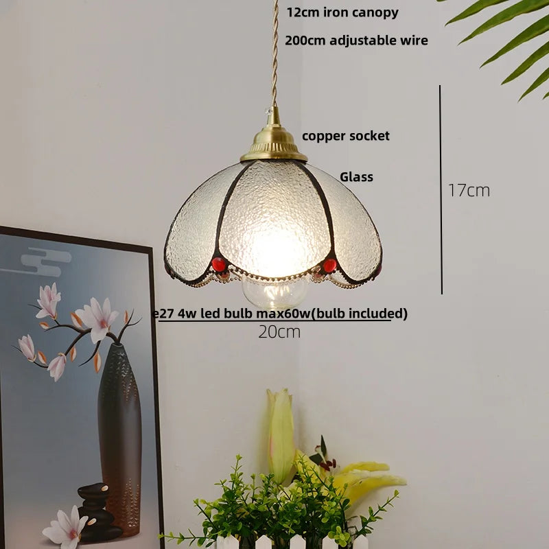 DecorBites™ Blue Glass LED Pendant Lamp - Nordic Modern Hanging Light