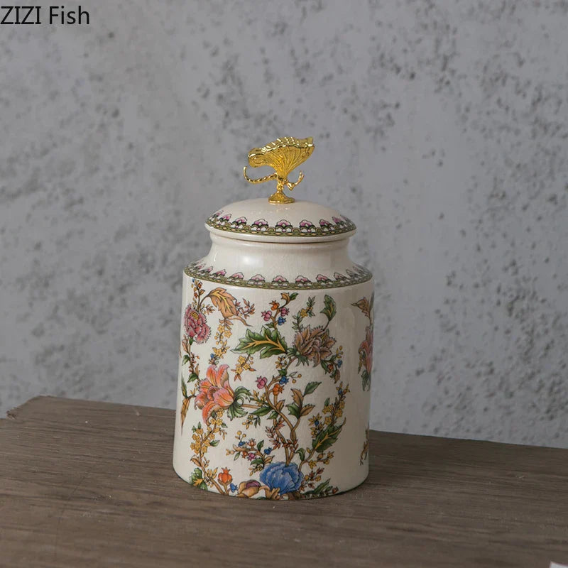DecorBites™ Dragonfly Lid Storage Jar - Round Cosmetic Jewelry Box Candy Pot Aroma Can