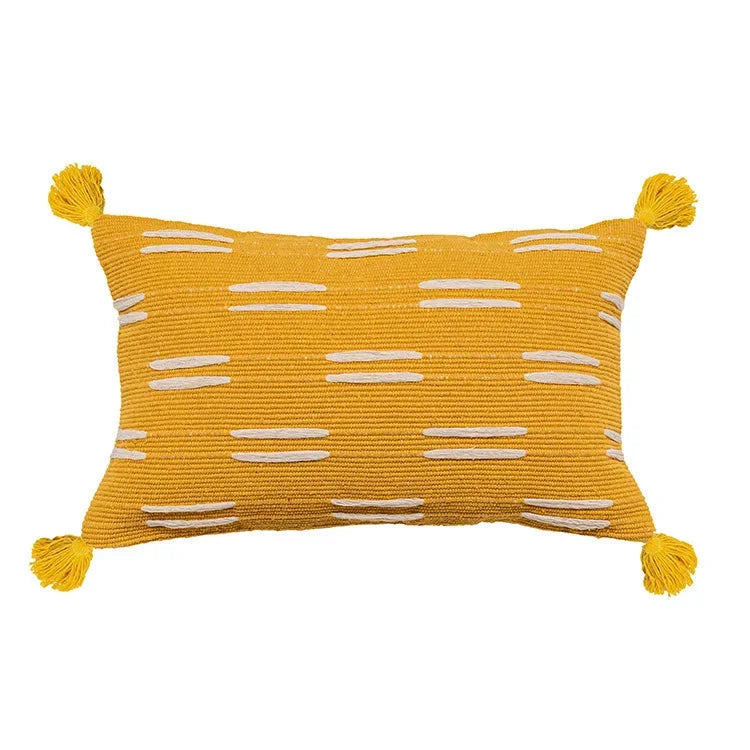 DecorBites™ Boho Geometric Tufted Tassel Cushion Cover 30x50/45x45cm