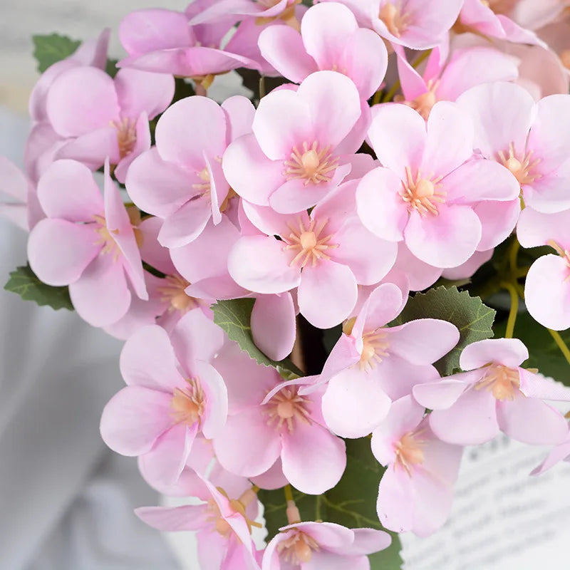 DecorBites™ Begonia Silk Flower Bouquet - Home Soft Decoration Bouquet