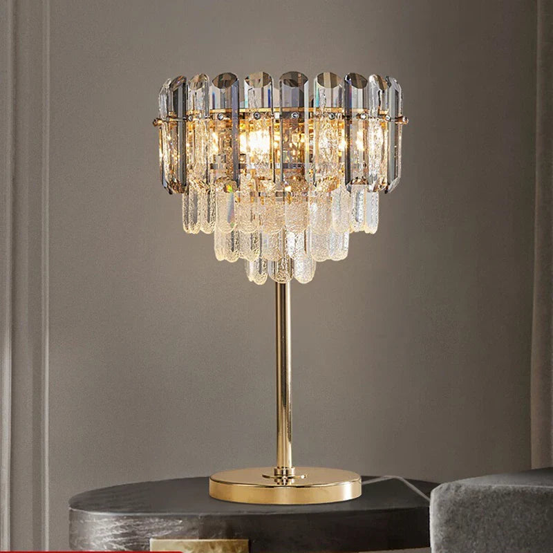 DecorBites™ Crystal Bar Table Lamp Luxury Dimmable 2700K Desk Light Elegant Home Decor