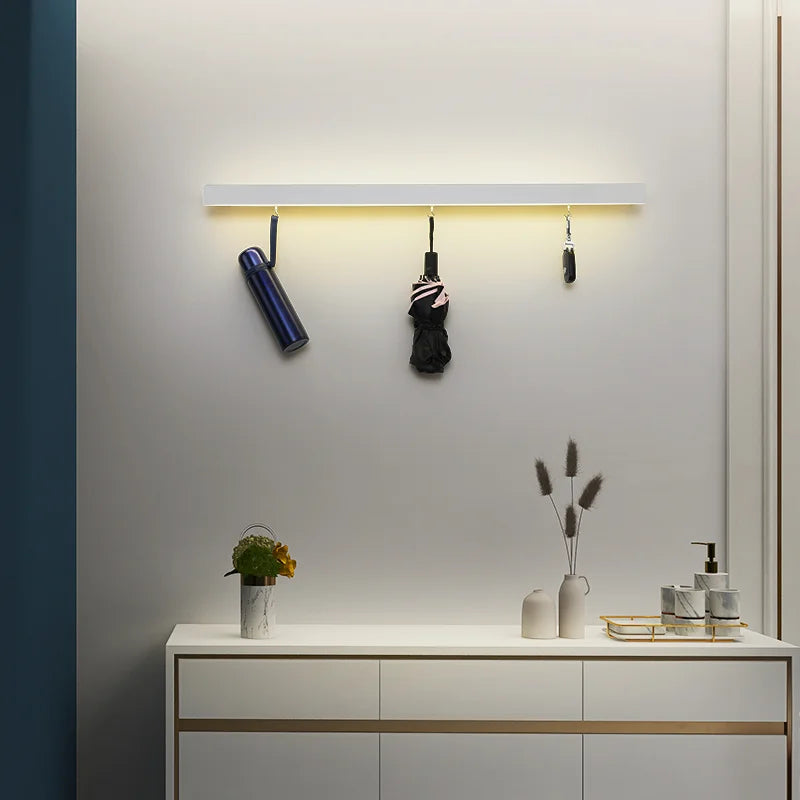 DecorBites™ Acrylic LED Wall Lamps with Hooks for Bedroom Shelves & Background Wall Decor