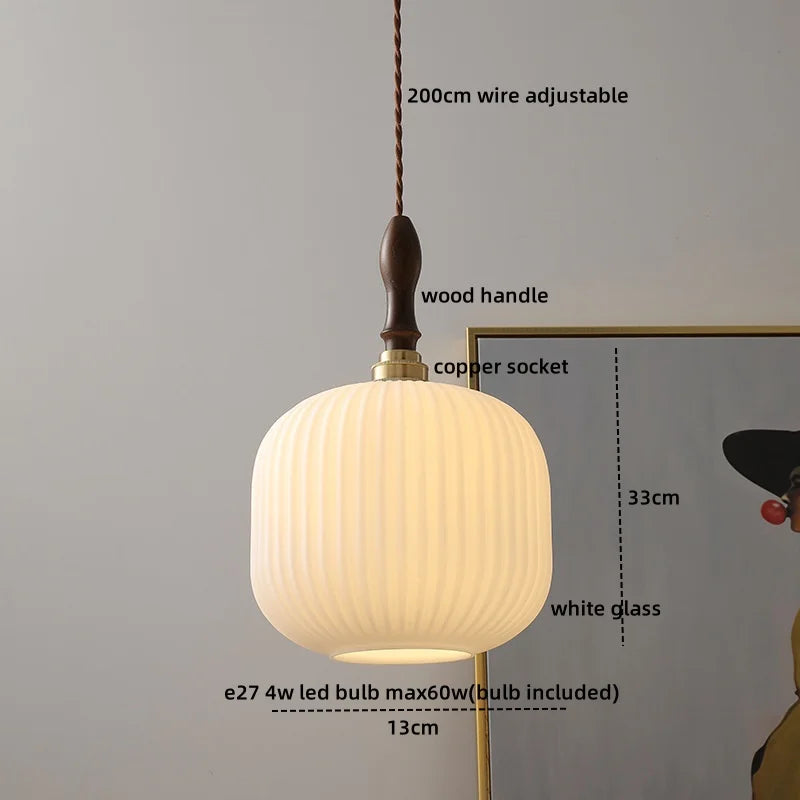 DecorBites™ Gray Glass LED Pendant Lamps, Nordic Modern Design for Bedroom, Living Room Lighting Fixtures