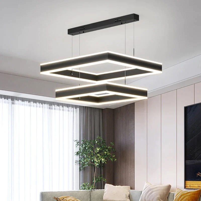 DecorBites™ Large Chandelier: Nordic Loft Staircase Pendant Light