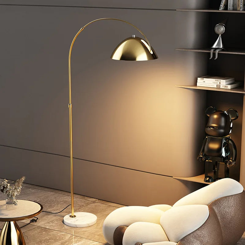 DecorBites™ LED Floor Lamp Gold Black Metal Minimalist Modern Living Room Light