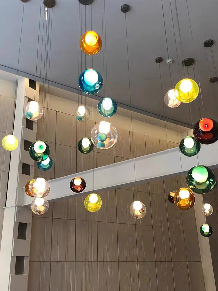 DecorBites™ Clear Glass Pendant Light Dimmable LED Luxury Hanging Lamp