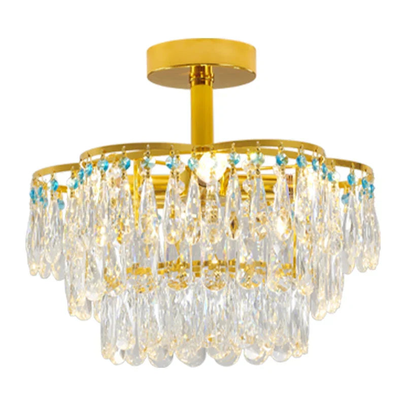 DecorBites™ Crystal Light Chandelier | Post-Modern European Luxury for Living Room, Bedroom, Dining
