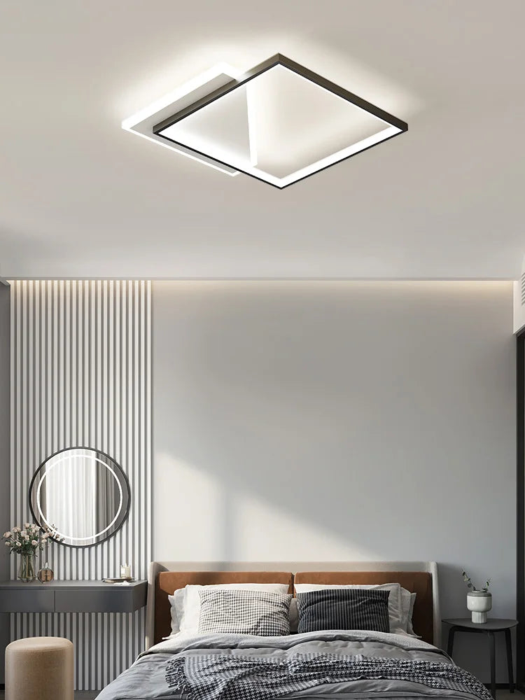 DecorBites™ Geometric LED Ceiling Lamp | Modern Nordic Bedroom Study Light