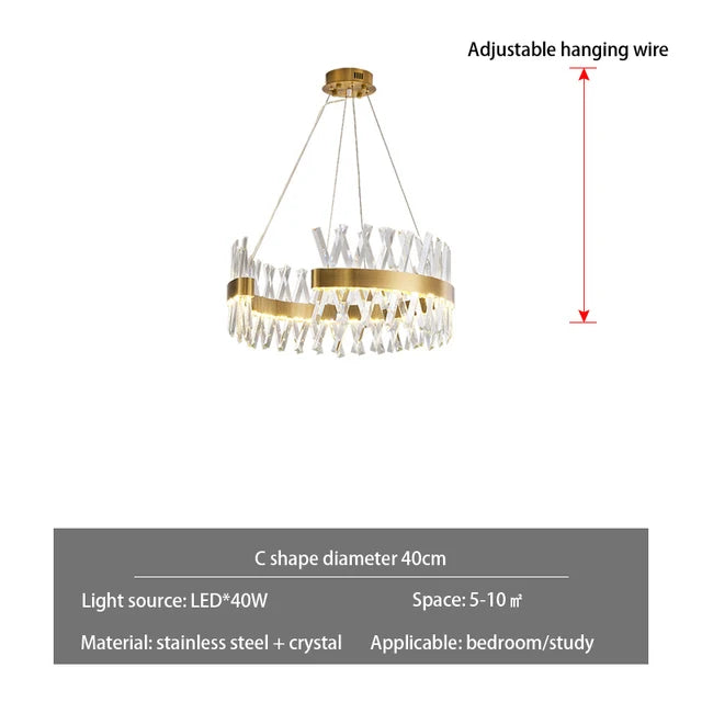 DecorBites™ Contemporary LED Crystal Chandelier for Hotel, Wedding, and Living Room