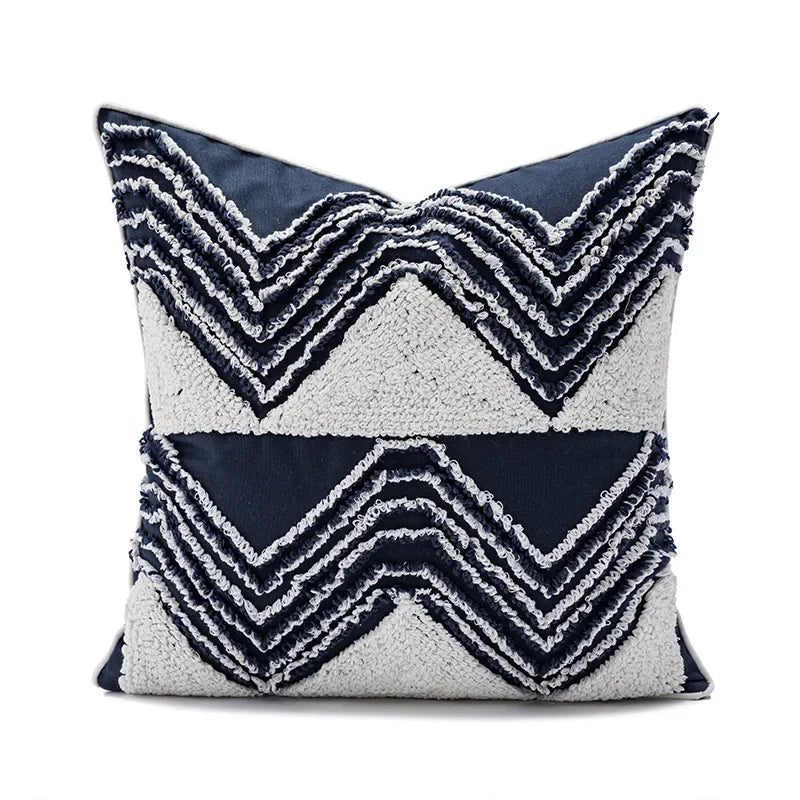DecorBites™ Boho Loop Pillowcase - Grey Beige Tufted Cushion Cover for Home Decoration