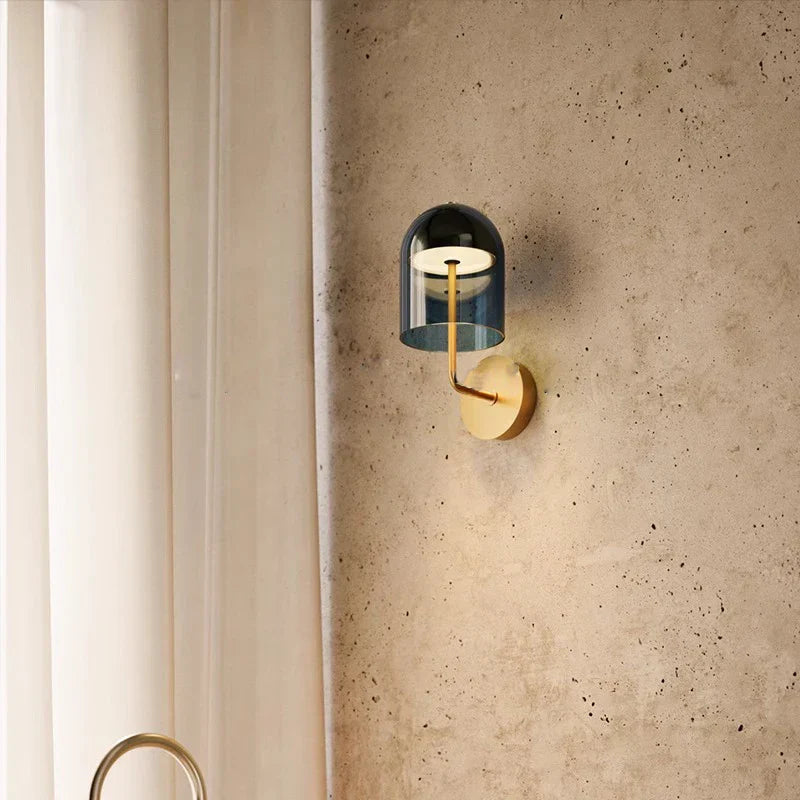 DecorBites™ Blue Glass Wall Lamp: Luxury Room Decor Light Fixture