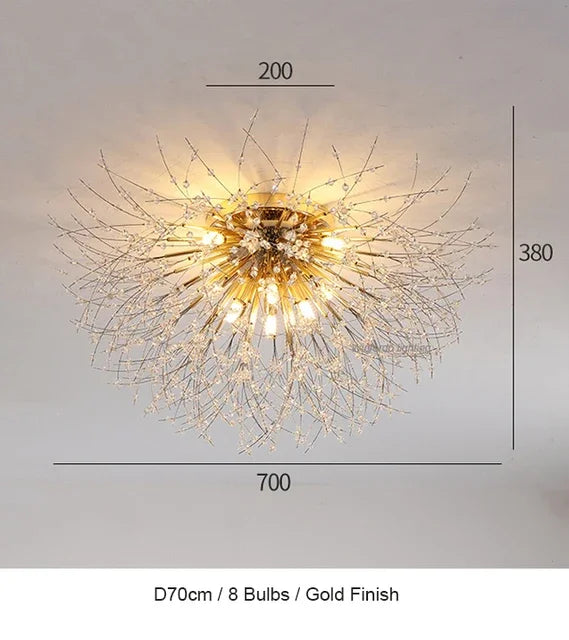 DecorBites™ Dandelion Chandelier LED Pendant Lamp for Dining Room Bedroom Shops