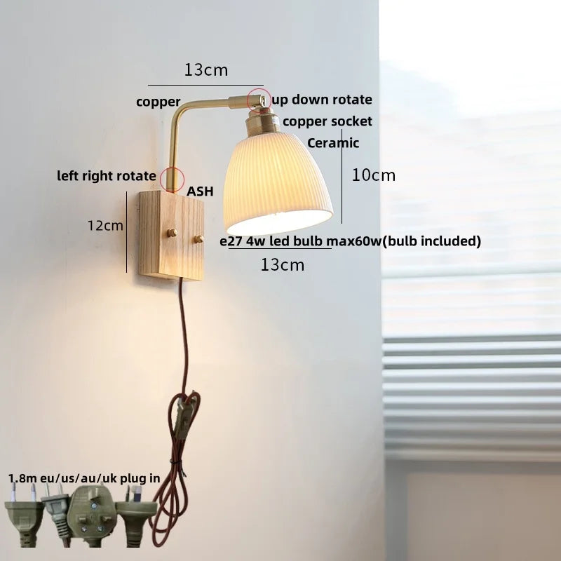 DecorBites™ Ceramic LED Wall Sconce Rotatable Modern Vanity Light