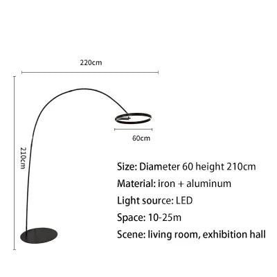 DecorBites™ Gouden Koperen Zwarte Dimbare LED Vloerlamp voor Woonkamer en Hotel