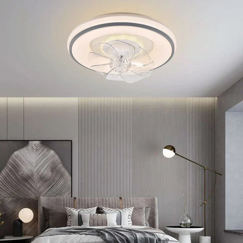 DecorBites™ LED Ceiling Fan: Modern Scandinavian Invisible Design for Living Room, Bedroom & Restaurant