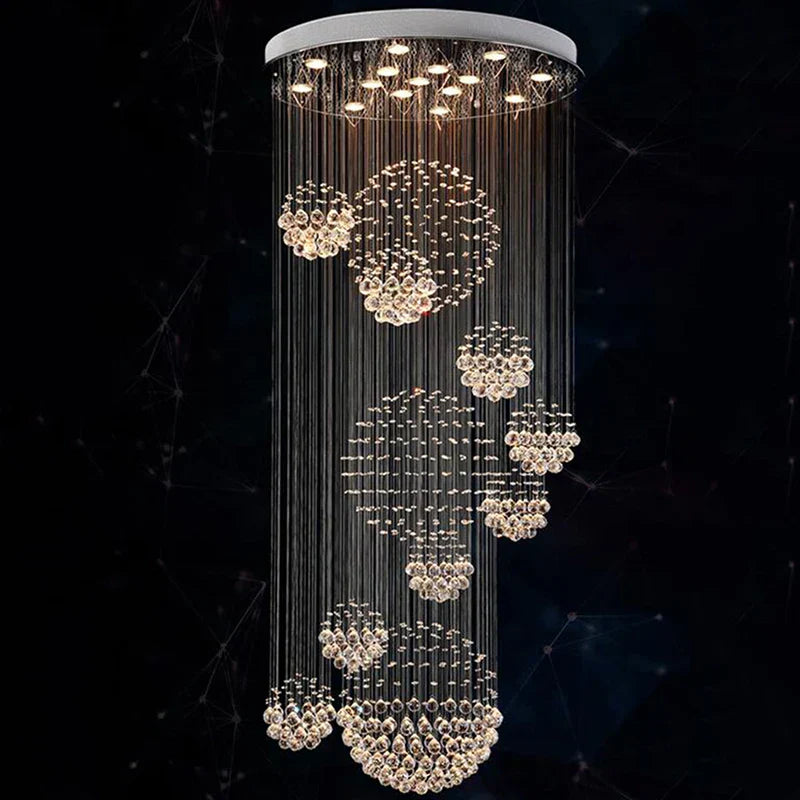 DecorBites™ Crystal Ball Chandelier: Modern Design, Large Size, High Quality, Room Decor Lighting