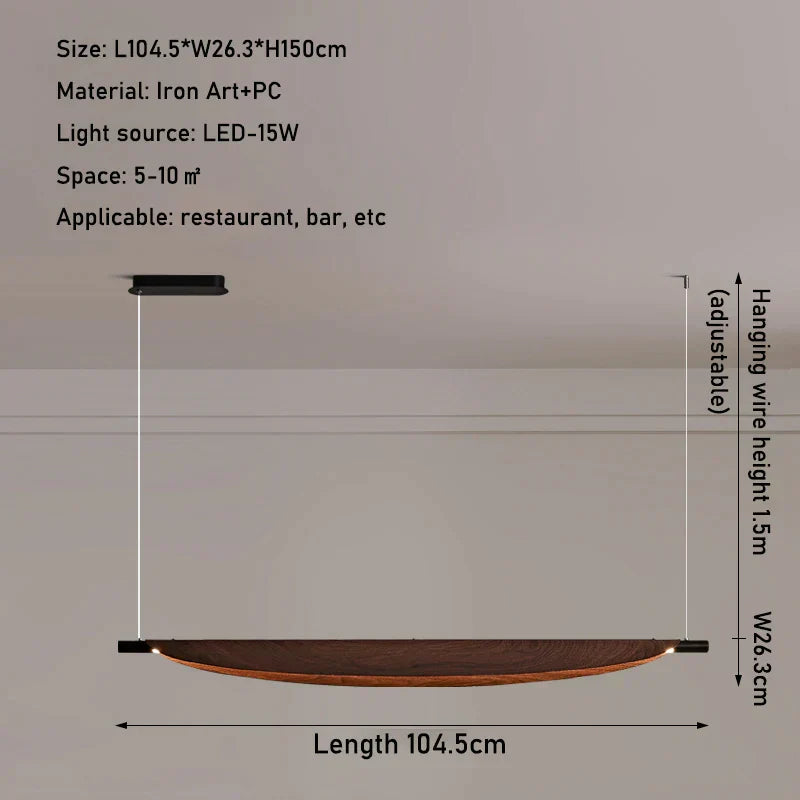 DecorBites™ LED Wabi Sabi Chandelier: Modern Japanese Dining Table Pendant Light for Home, Office, and Bar