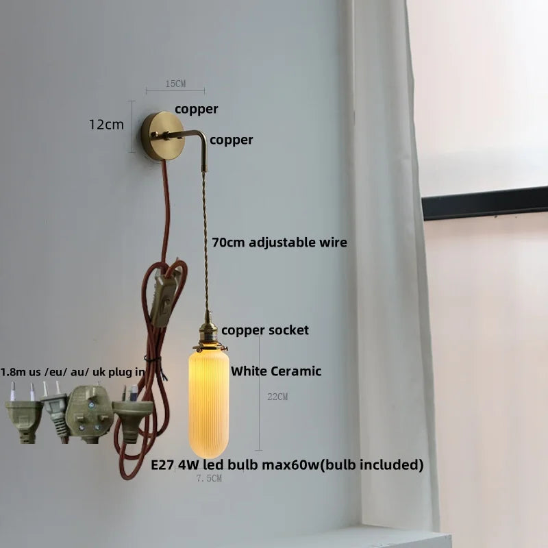 DecorBites™ Clear Glass LED Wall Lamp Modern Crystal Home Decor Nordic Design