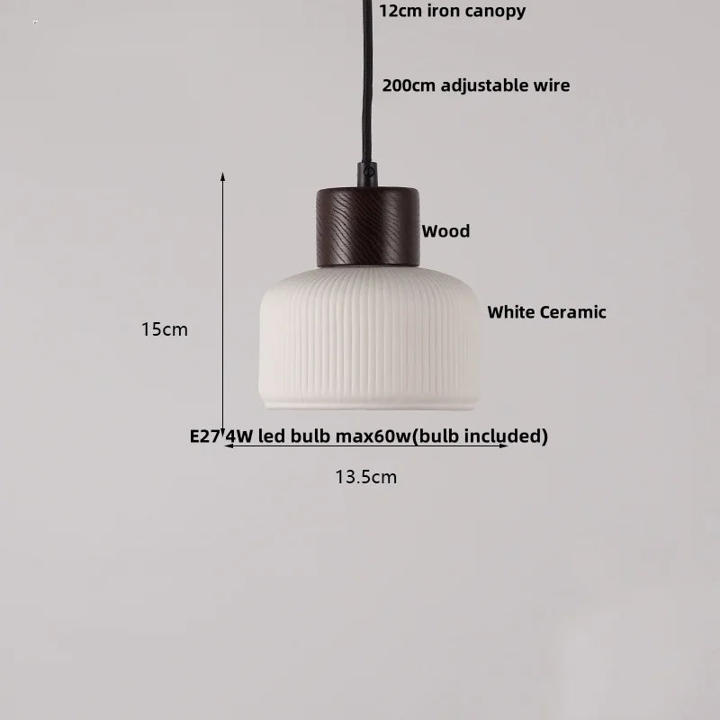 DecorBites™ Ceramic LED Pendant Light Fixture for Home Decor Minimalism Hanging Lamp