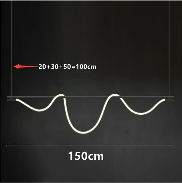 DecorBites™ LED Long Hose Chandelier for Dining Room Kitchen Bar Pendant Lamp