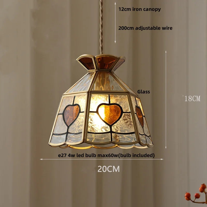 DecorBites™ Gray Glass LED Pendant Light Fixture with Adjustable Hang Lamp
