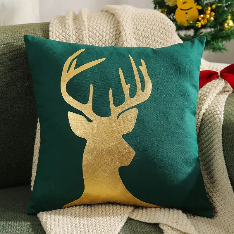 DecorBites™ Christmas Tree Embroidered Cushion Cover - Festive Decor Pillow Cover
