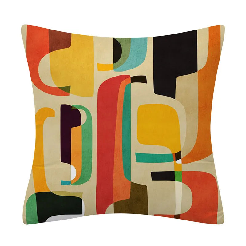 DecorBites™ Geometry Pattern Cushion Cover Polyester Cotton Sofa Pillowcase Home Decor