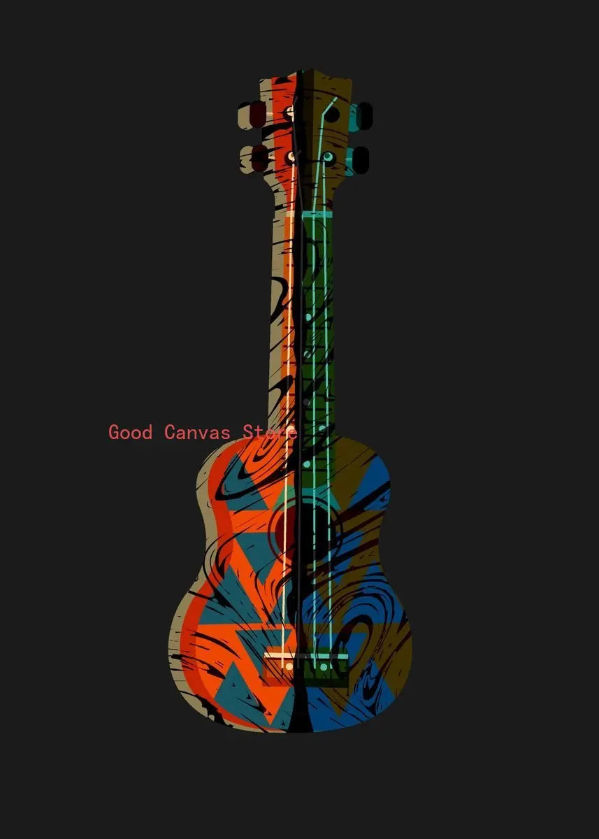 Abstract Electric Guitar Canvas Print - Music Wall Art by DecorBites™