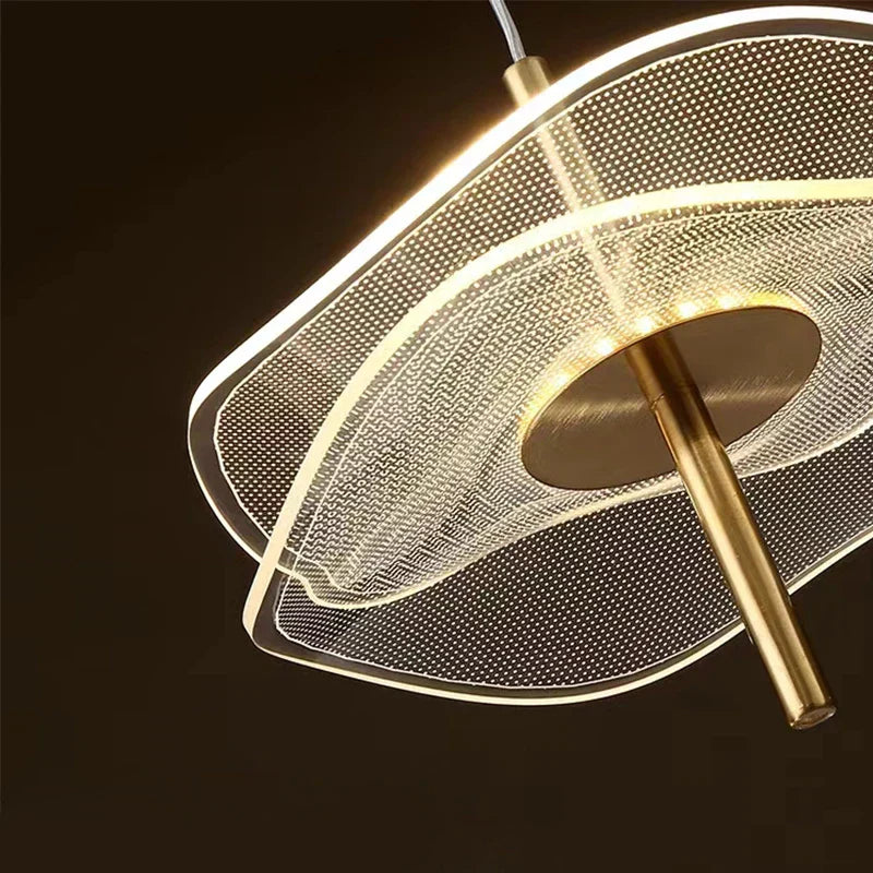 DecorBites™ Lotus Leaf Pendant Lights: LED Art Chandelier for Restaurant and Bedroom