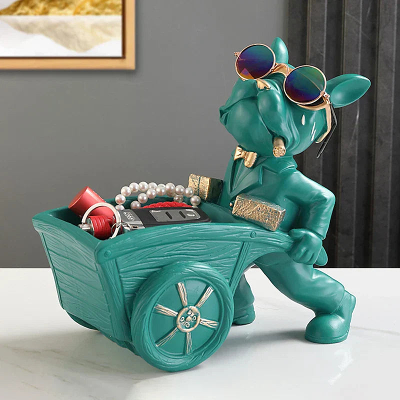 DecorBites™ Dog Statue Resin Art Sculpture Figurine Home Study Decoration Ornament