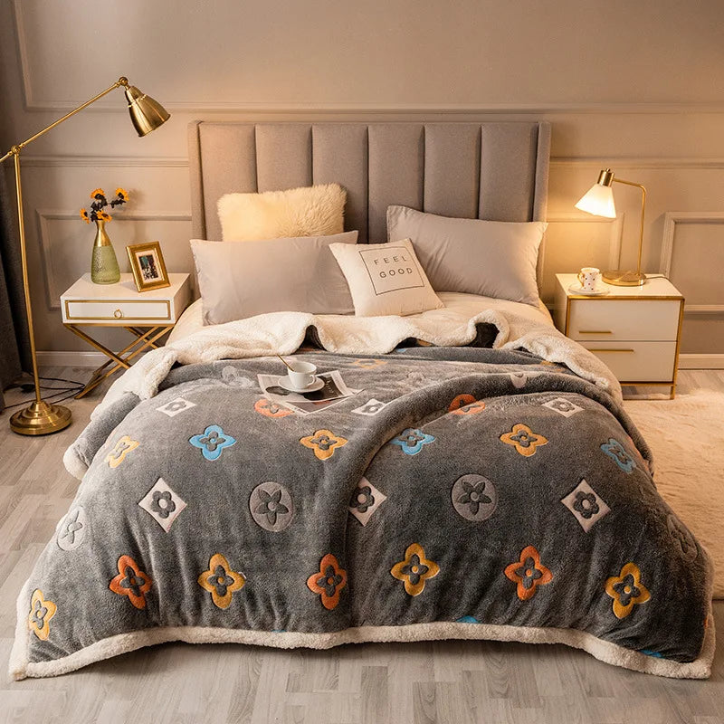 DecorBites™ Double-Sided Fleece Wool Blanket