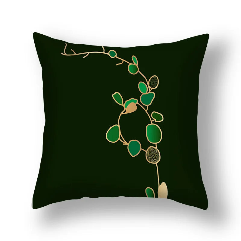 DecorBites™ Ginkgo Leaves Print Sofa Pillowcase 45x45cm Modern Nordic Chair Cushion Cover