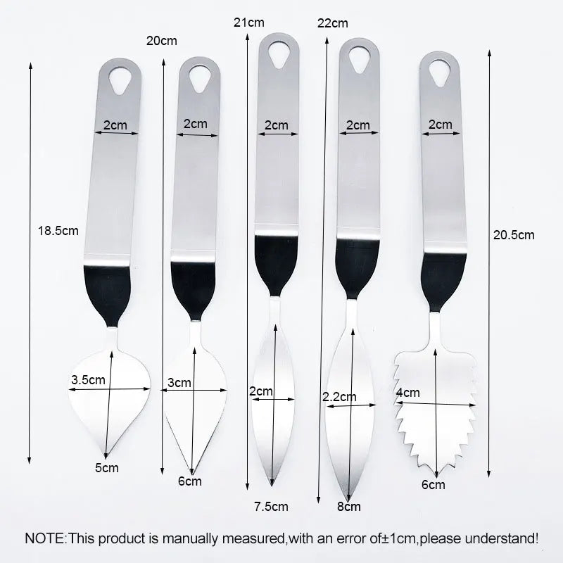 DecorBites™ Chocolate Leaf Knife Fondant Tool: Stainless Steel Cake Decoration & Baking Accessory